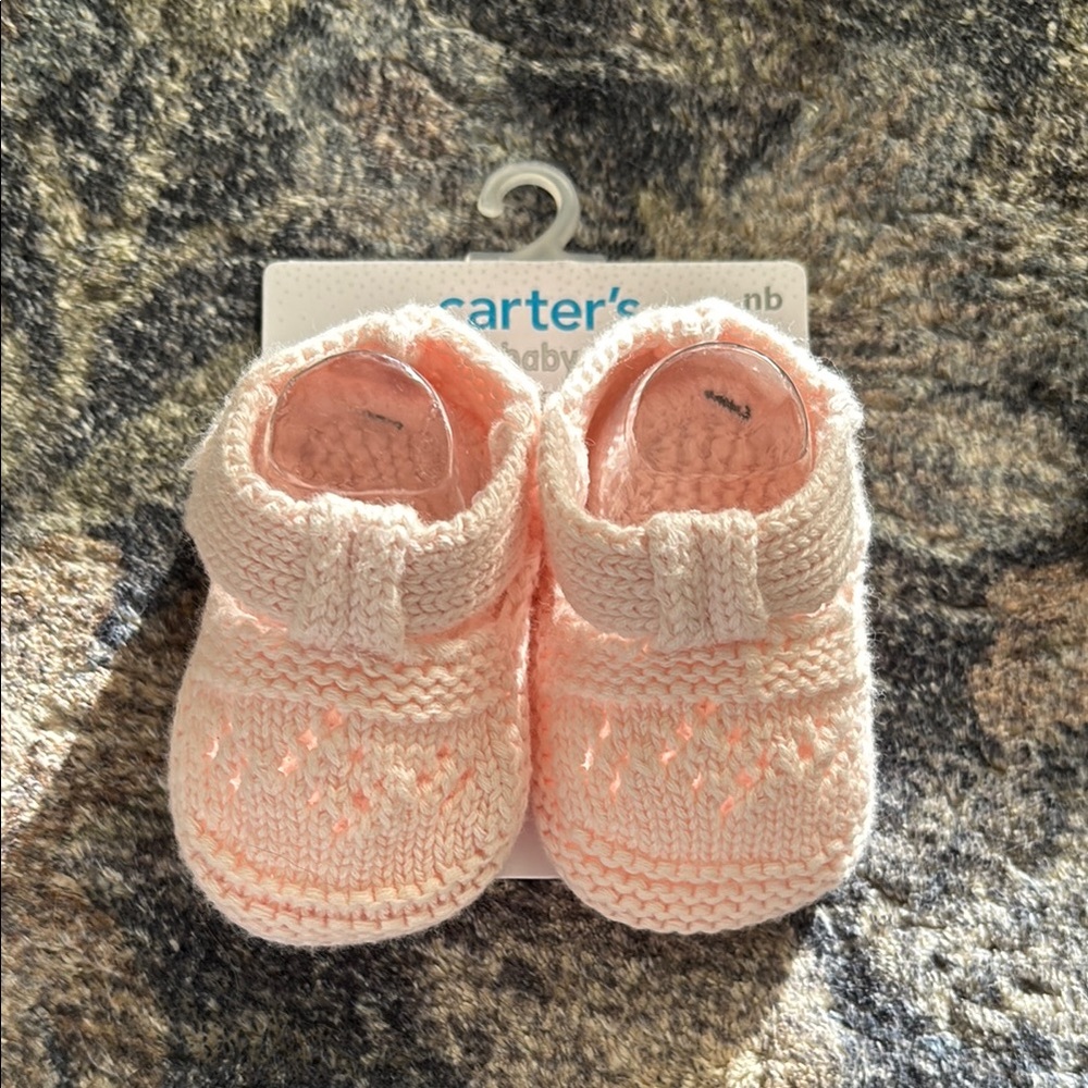 Carter's Pink Baby Booties